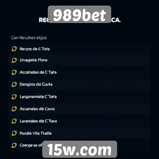 Recursos principais do site 989bet para apostadores